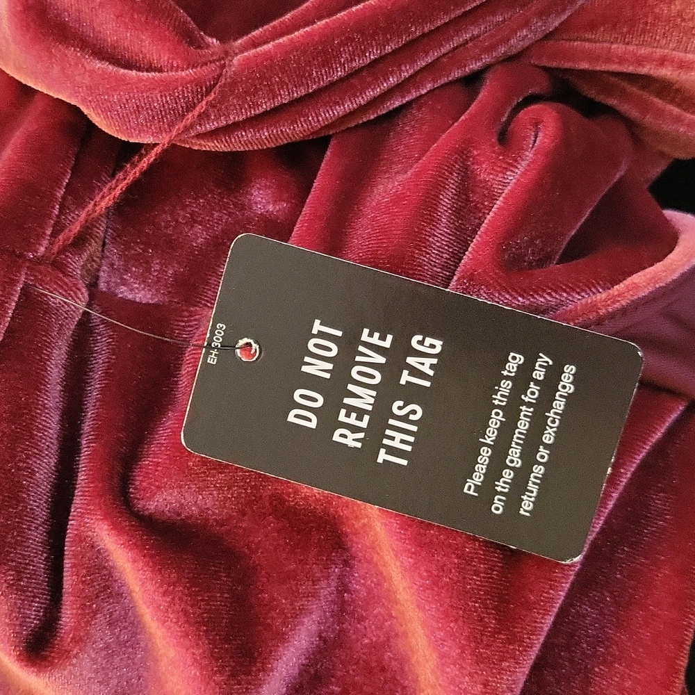 Express Velvet Burgundy Jumpsuit - Picture 11 of 11